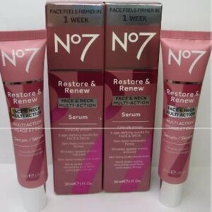 No7 Restore & Renew Face & Neck MULTI ACTION Serum 30ml⭐️